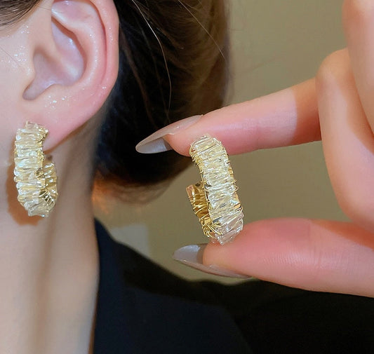 Afterparty Chunky Rhinestone Hoops