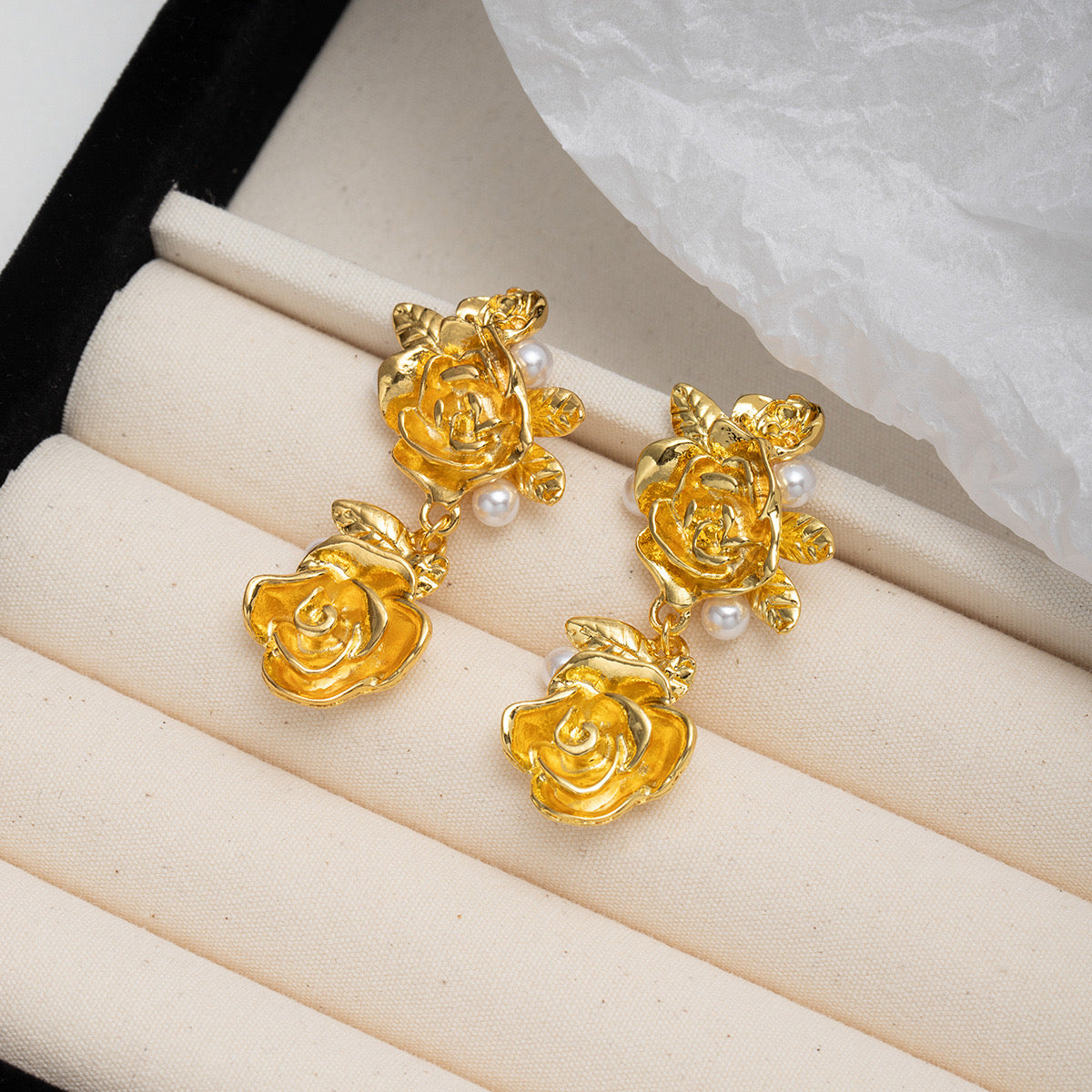 Aphrodite Vintage Rose Earrings