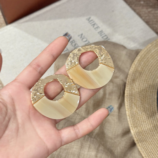 Lustrous Luxe Hammered Earrings