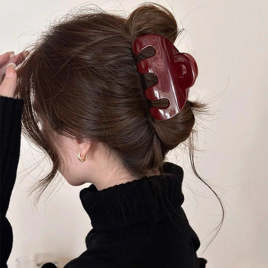 Winter favourite Maroon Claw Clip