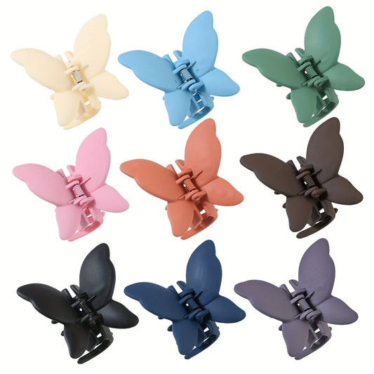 1pc Butterfly Hair Clips Butterfly Clips Hair Claw Clips For Female Women Thin To Thick Hair Matte Hair Claws Strong Hold Hair Styling Accessories Colorful Series Jaw Clips