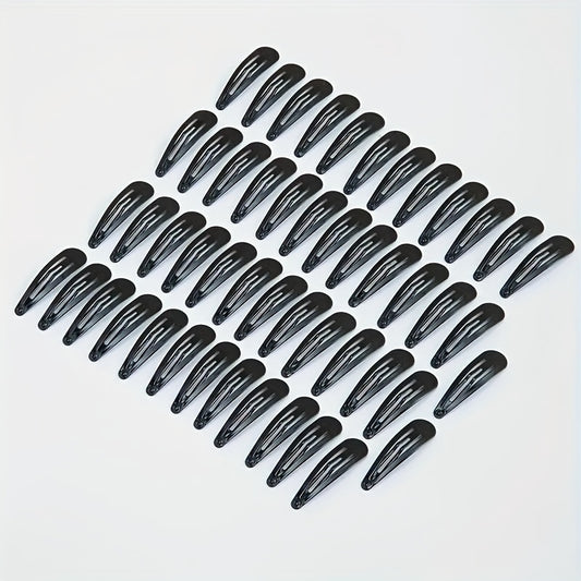 20/50pcs Metal Matte Snap Clip Solid Color Hair Clip Simple Style Hair Clips For Side Hair Bang Women Hair Accessories