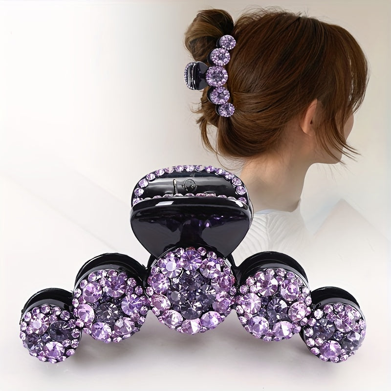 Colorful Rhinestone Ball Shape Hair Claw Clip