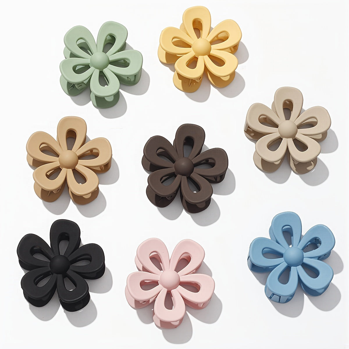 8pcs Hair Claw Clips Hollow Flower Claw Clip