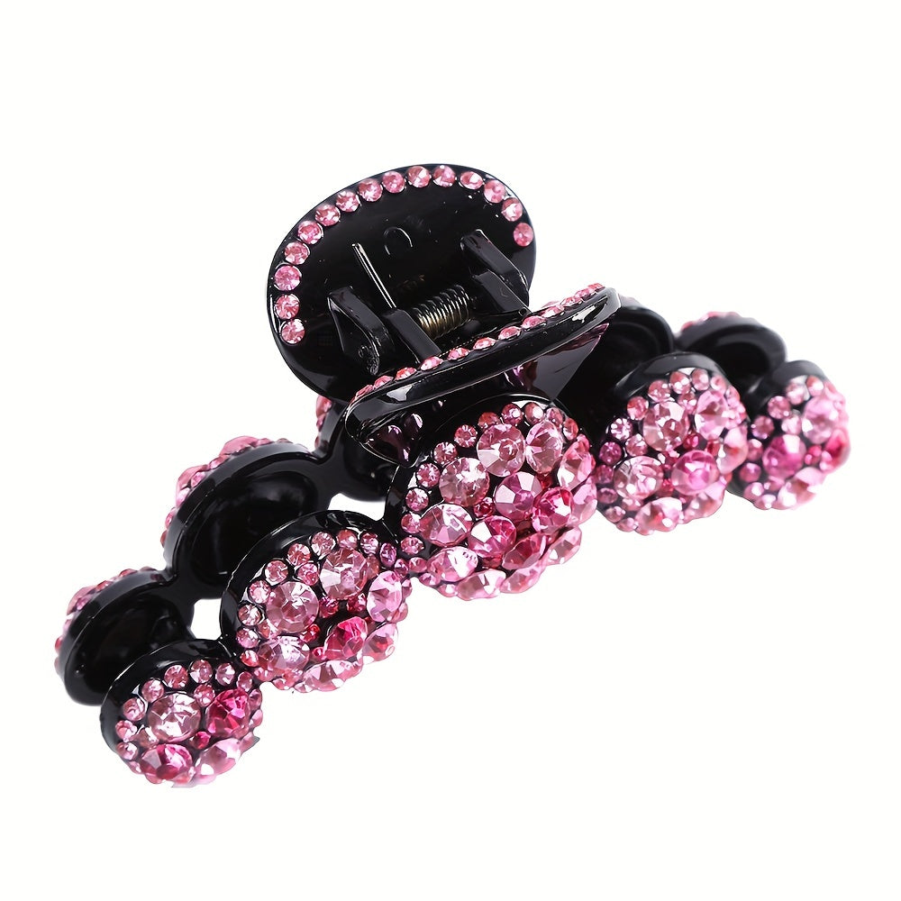 Colorful Rhinestone Ball Shape Hair Claw Clip