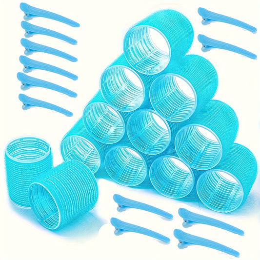 24pcs Self-Adhesive Hair Curling Rollers Clips Set