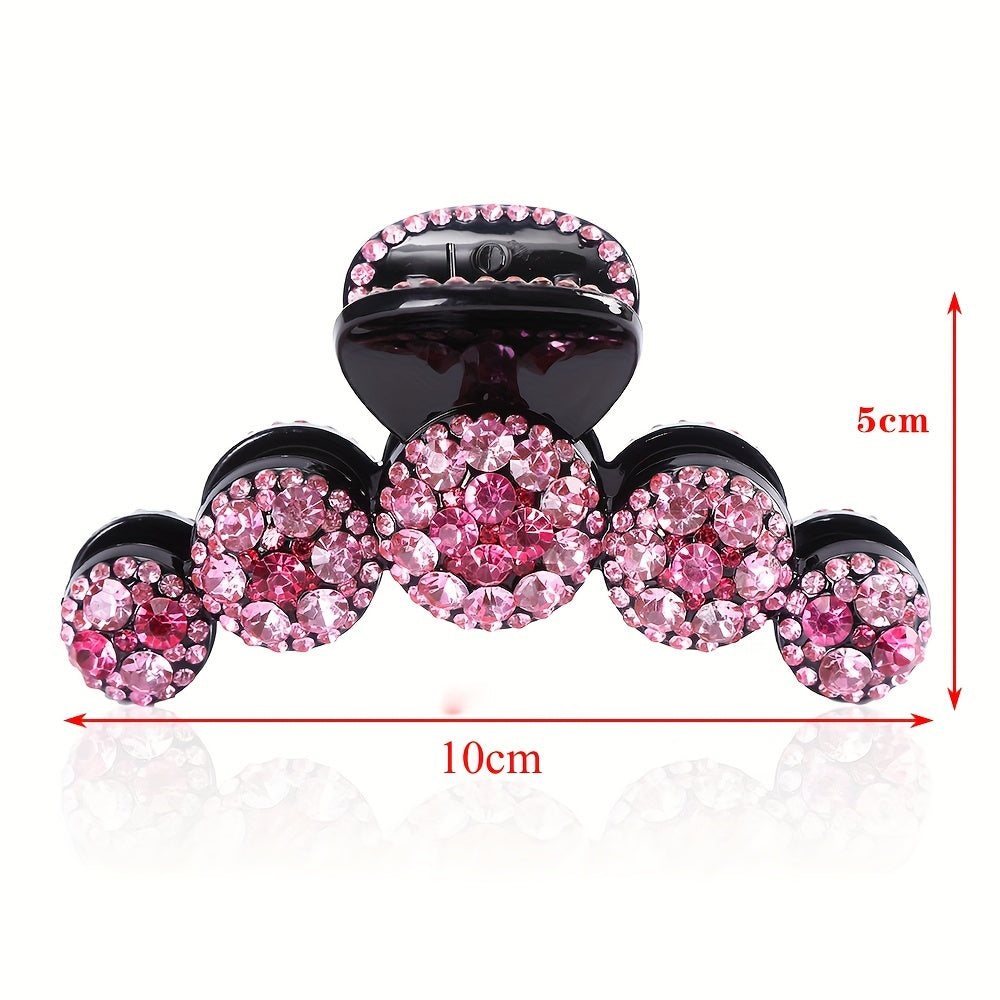 Colorful Rhinestone Ball Shape Hair Claw Clip