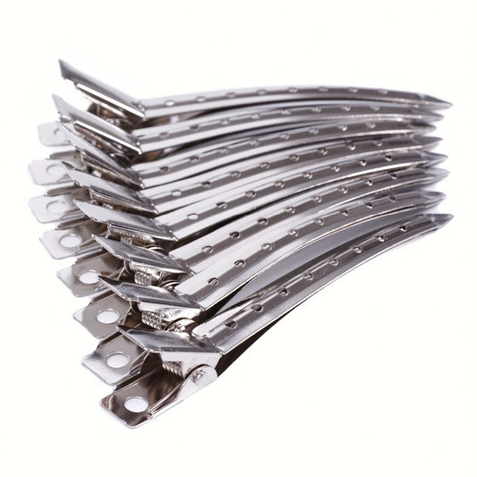 24pcs Alligator Hair Clips Metal Duck Bill Hair Clips For Styling - With Holes Professional Sectioning Clips For Salon And Women Girls Accessories