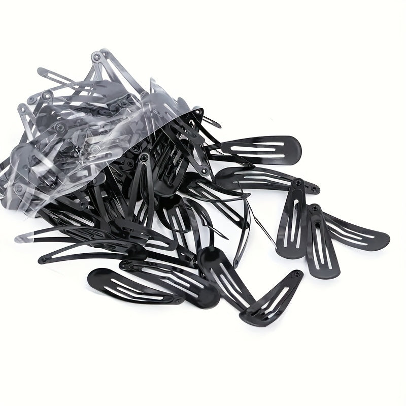 20/50pcs Metal Matte Snap Clip Solid Color Hair Clip Simple Style Hair Clips For Side Hair Bang Women   Hair Accessories