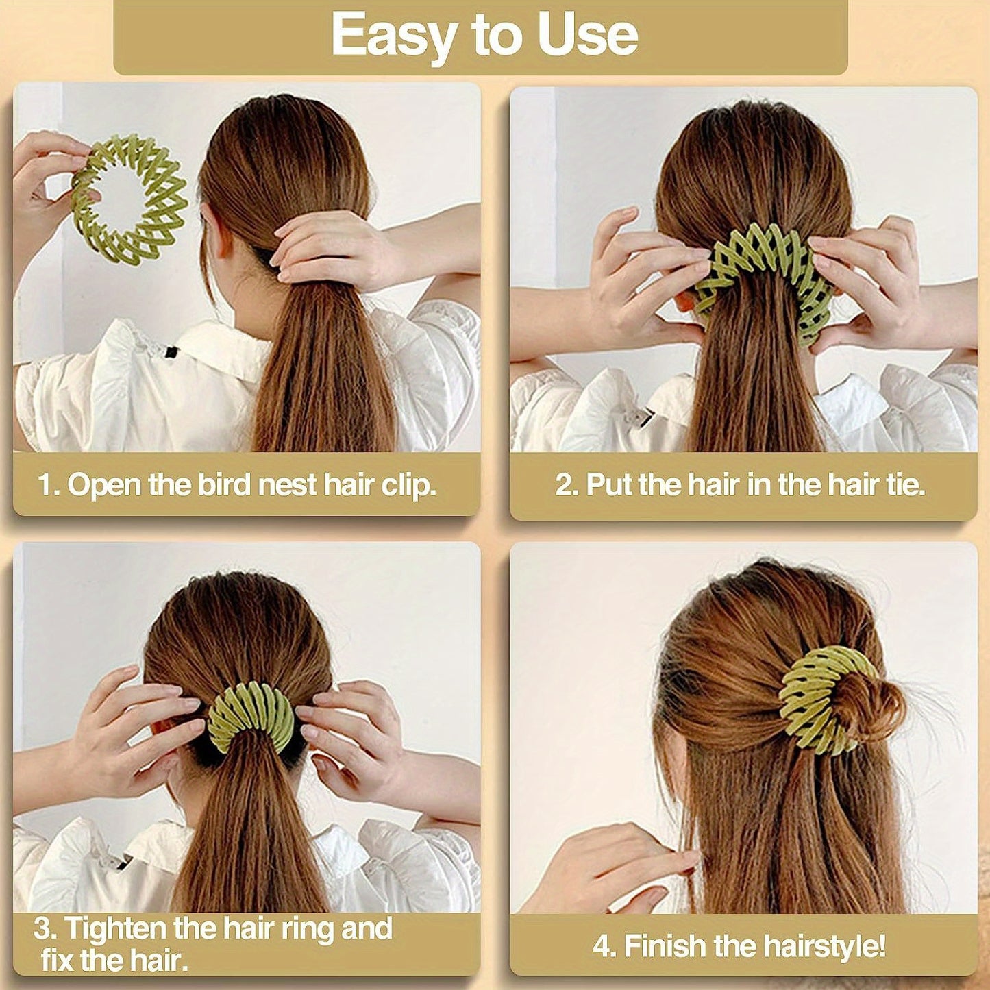 7pcs Velvet Bird's Nest Magic Hair Clips
