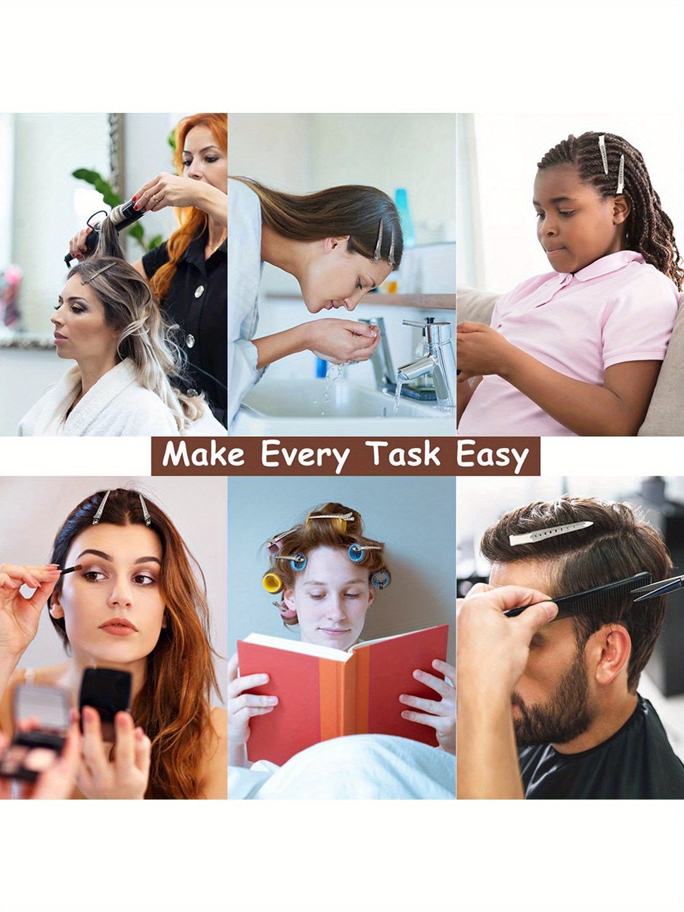 24pcs Alligator Hair Clips Metal Duck Bill Hair Clips For Styling - With Holes Professional Sectioning Clips For Salon And Women Girls Accessories