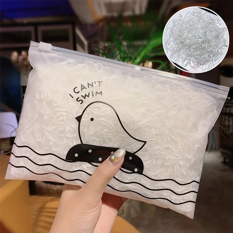 1000pcs/Pack Girls Colorful Small Disposable Rubber Bands Gum For Ponytail Hold Scrunchie Hair Bands Fashion Hair Accessories