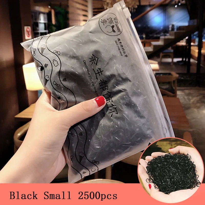 1000pcs/Pack Girls Colorful Small Disposable Rubber Bands Gum For Ponytail Hold Scrunchie Hair Bands Fashion Hair Accessories