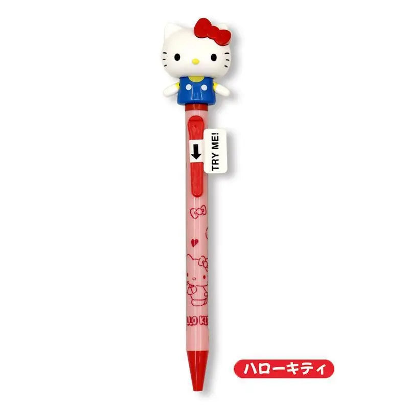 Sanrio Cartoon Inflating Pen Hello Kitty Kuromi Cinnamorol Cartoon Ballpoint Pen Doll Arm Can Move Writing Pen Stationery