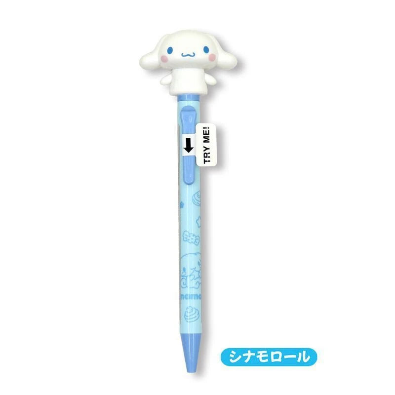 Sanrio Cartoon Inflating Pen Hello Kitty Kuromi Cinnamorol Cartoon Ballpoint Pen Doll Arm Can Move Writing Pen Stationery