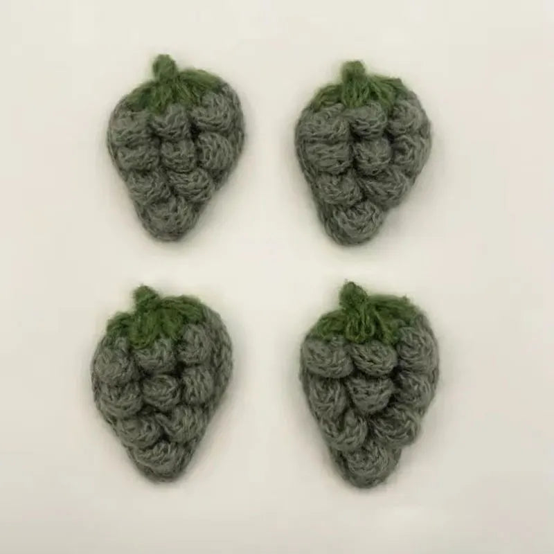 10Pcs Crochet Fruit Strawberry Applique For DIY children's hair clip accessories boxes and bags accessories patch