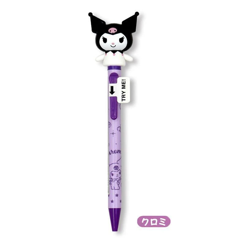 Sanrio Cartoon Inflating Pen Hello Kitty Kuromi Cinnamorol Cartoon Ballpoint Pen Doll Arm Can Move Writing Pen Stationery