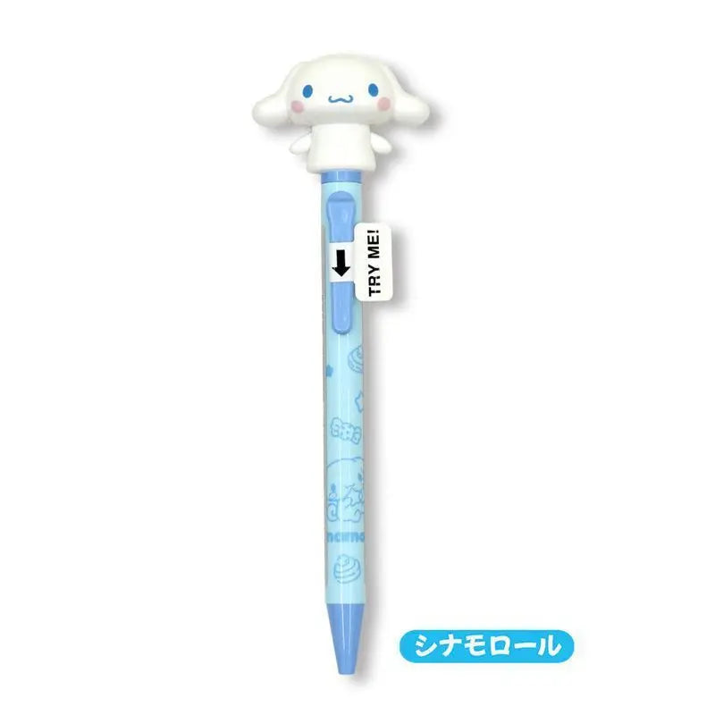 Sanrio Cartoon Inflating Pen Hello Kitty Kuromi Cinnamorol Cartoon Ballpoint Pen Doll Arm Can Move Writing Pen Stationery