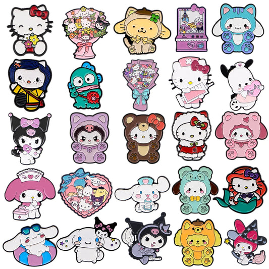 Anime Enamel Pin Cartoon White Dog Brooches For Women Hat Lapel Pin Backpack Bags Badges Party Gifts Clothing Accessories