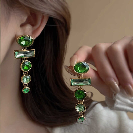 Green Gala Dangling Earrings