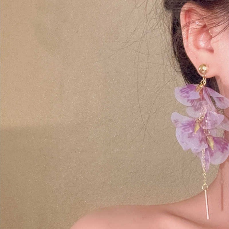 Enchanté Purple Flower Earrings