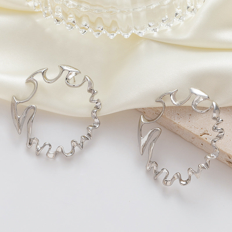 Irregular Twisted Punk Earrings