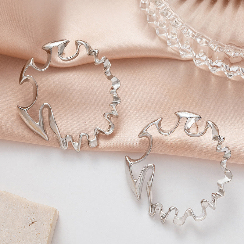 Irregular Twisted Punk Earrings