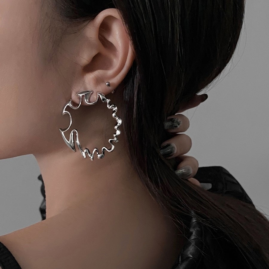 Irregular Twisted Punk Earrings