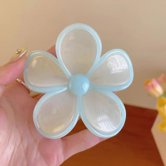 Blue Belle Flower Claw Clip