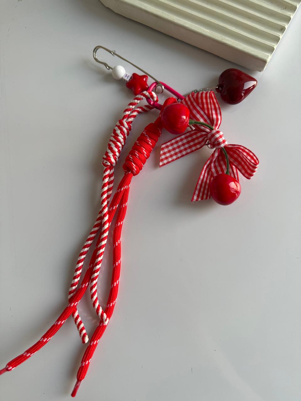 Crimson Season Bow Bag Charm
