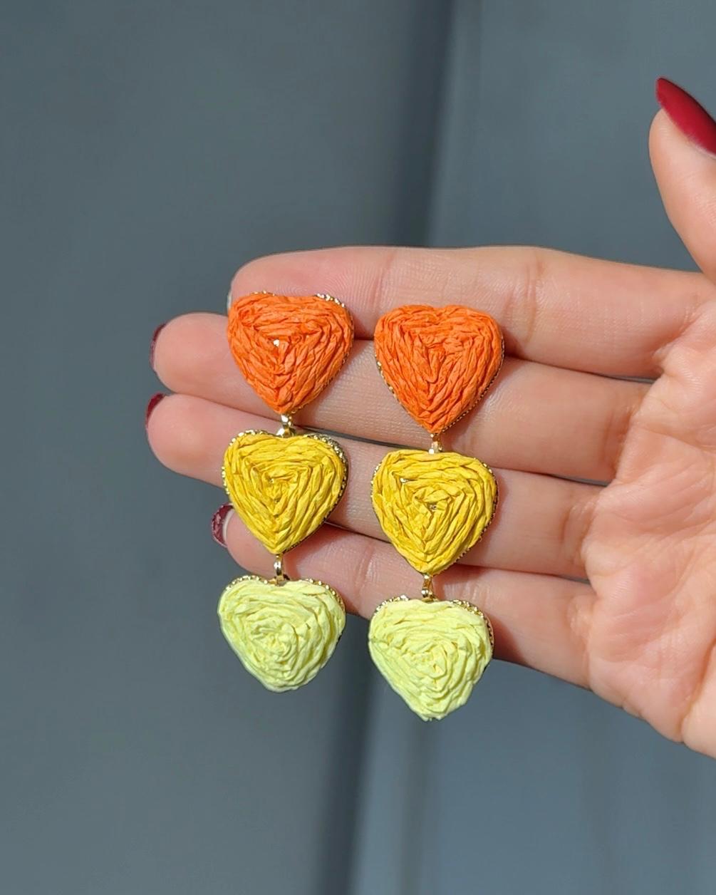 Sunset Hearts Beach Earrings