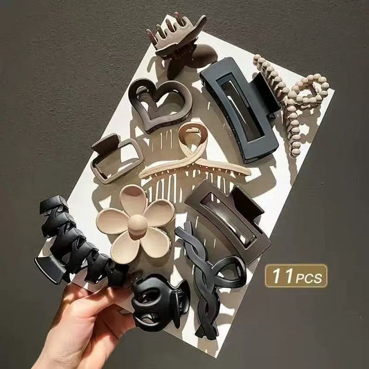 Black Barbie Claw Clips Combo of 11