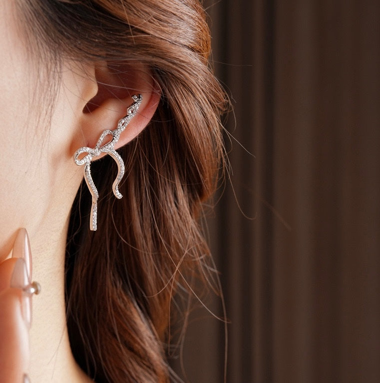 Champagne Bowknot Earrings