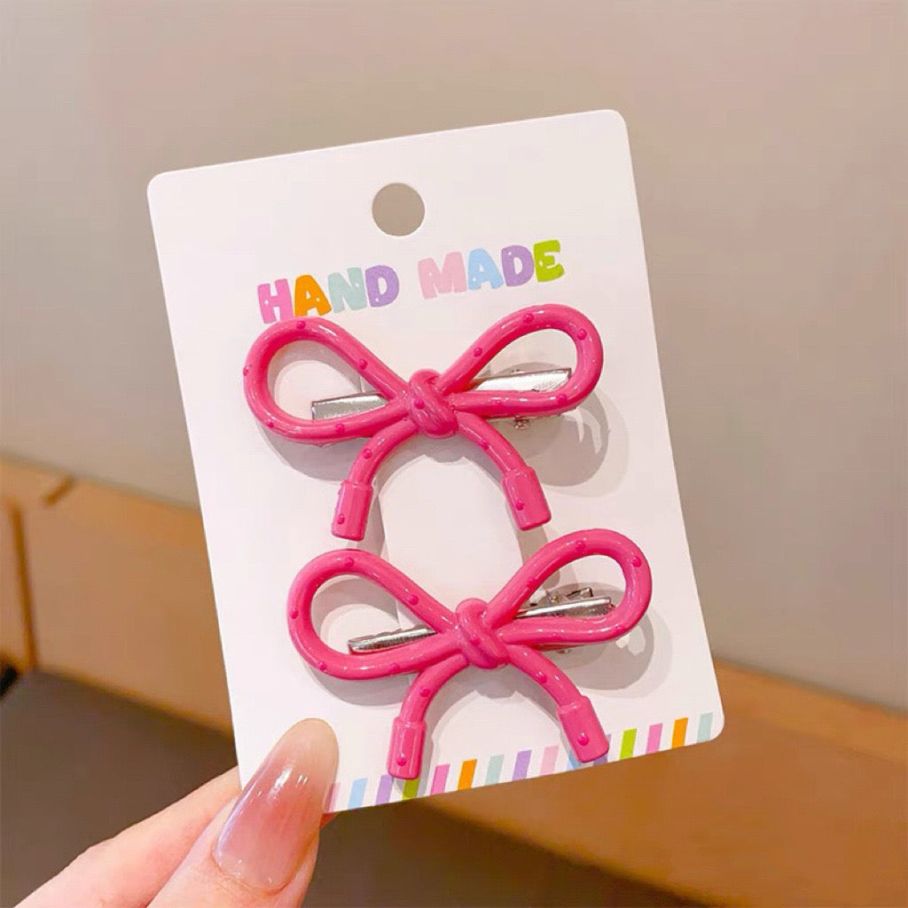 Soft Spotted Hair Clips (⁠Pack of 2)