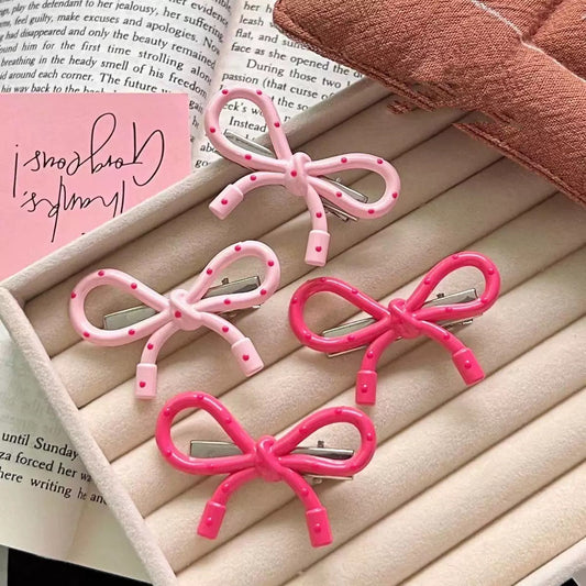 Soft Spotted Hair Clips (⁠Pack of 2)