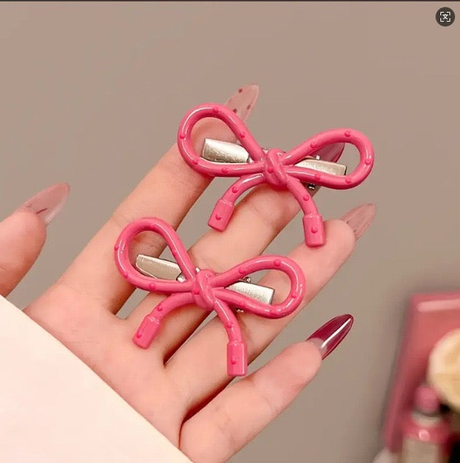 Soft Spotted Hair Clips (⁠Pack of 2)