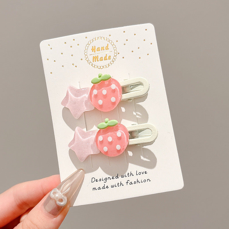 Strawberry Sprinkles Hair Clip