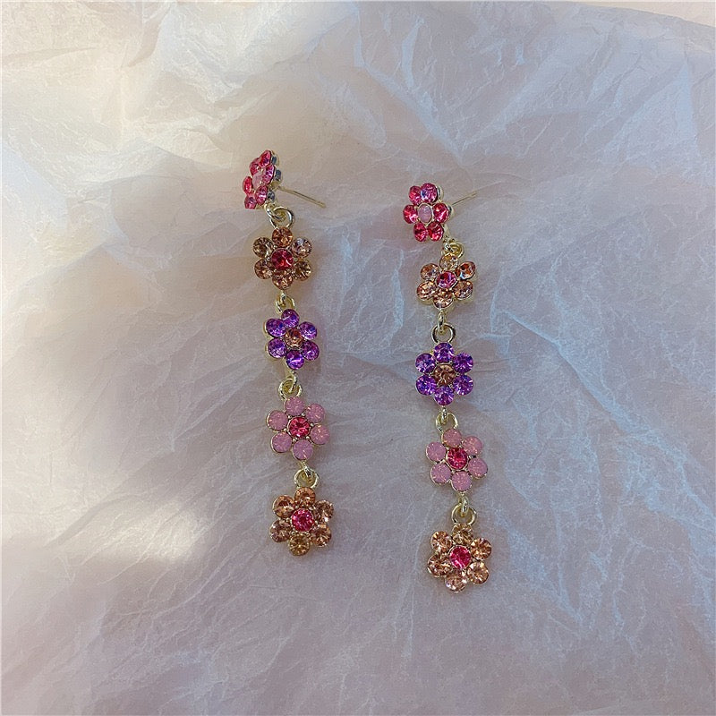 Blossom Cascade Multicolour Earrings