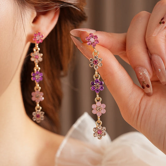 Blossom Cascade Multicolour Earrings