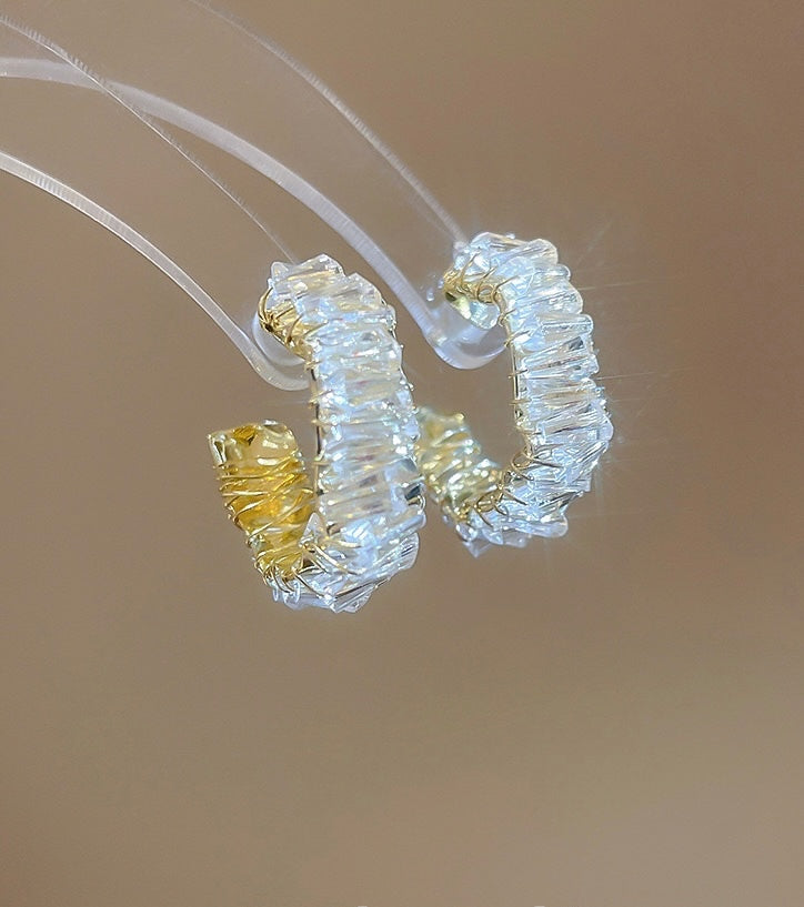 Afterparty Chunky Rhinestone Hoops