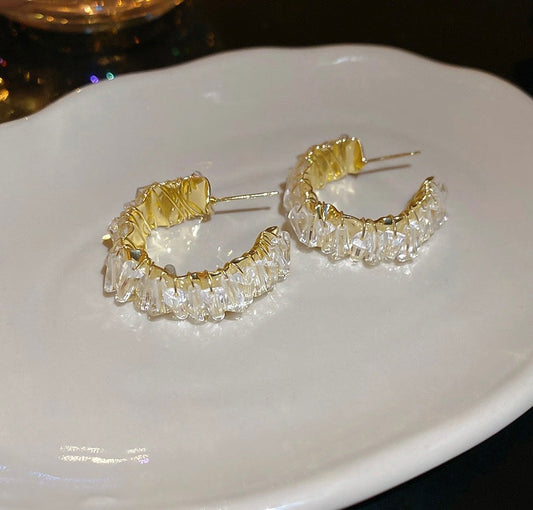 Afterparty Chunky Rhinestone Hoops