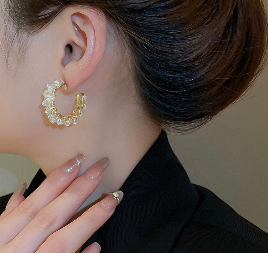 Afterparty Chunky Rhinestone Hoops