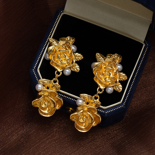 Aphrodite Vintage Rose Earrings