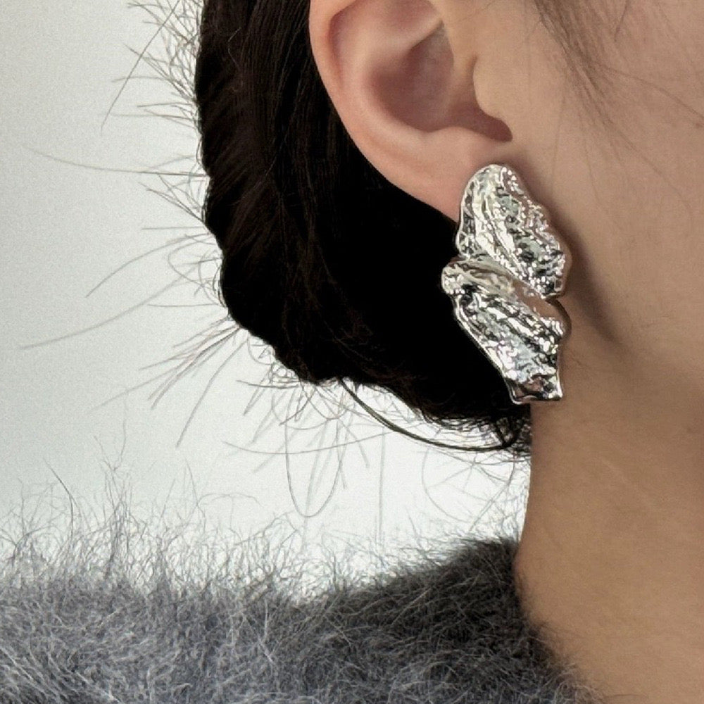 Erica Irregular Metallic Stud Earrings