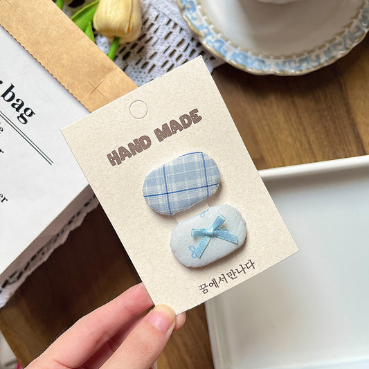 Lil Blue Bow Hair Clips