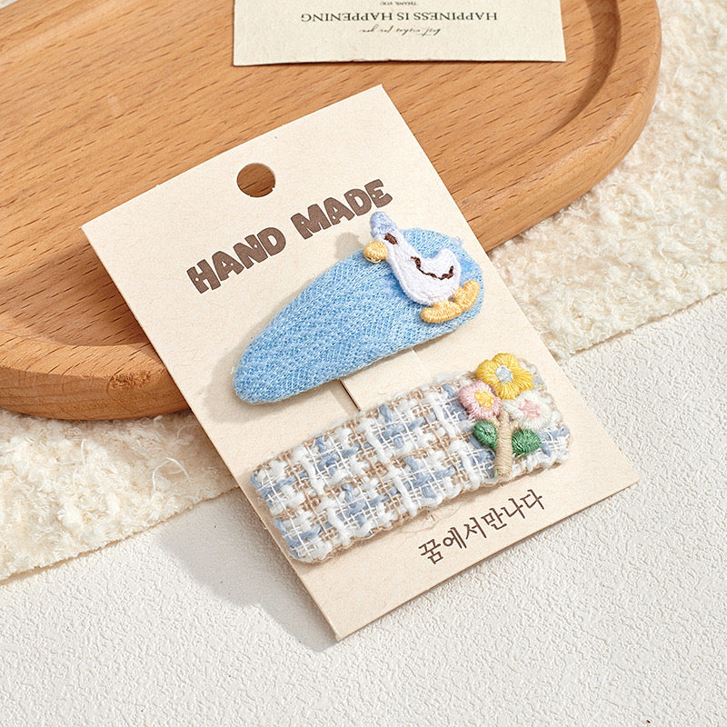 Blue Baby Duckling Hair Clips