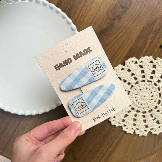 Plaid Pastel Hair Clips
