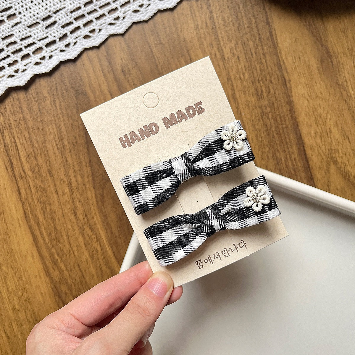 Black Bow Babe Hair Clips