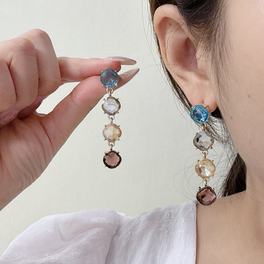 Glitzy Multicoloured Drop Earrings