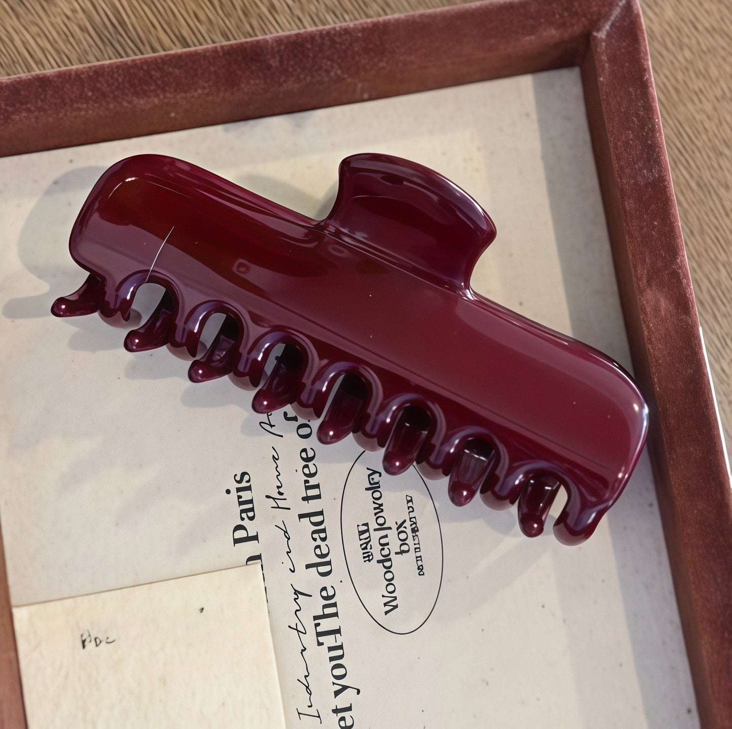 Cherry-coke core Claw Clip